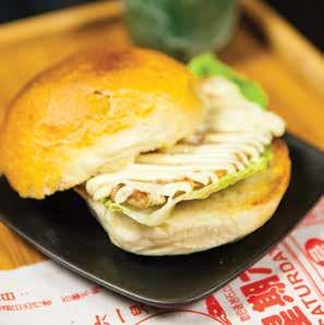 20 A03 A04 A05 Roast Pork Gua Bao Burger 燒腩刈包 Steam bun filled with crispy roast pork, shredded cucumber and hoisin sauce Barbeque Pork Gua Bao Burger