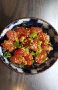 moyashi, cabbage, sweet chashu sauce, served
