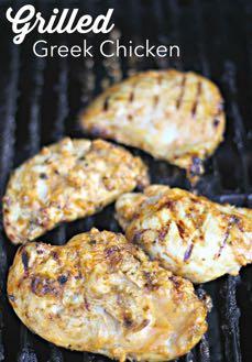 DAY 7 HEALTHY PLAN GRILLED GREEK CHICKEN M A I N D I S H Serves: 6 Prep Time: 40 Minutes Cook Time: 12 Minutes Calories: 247 Fat: 9.4 Carbohydrates: 0.7 Protein: 39.7 Fiber: 0.2 Saturated Fat: 1.