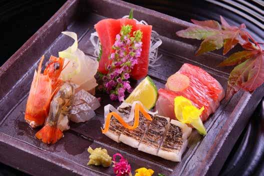 お造り ( 盛り合わせ ) Assorted Sashimi 大 $98 Premium 中 $58 Medium 小 $38 Small 15. 季節のカルパッチョ $18 Seasonal Fish Carpaccio 小皿料理 APPETIZER 6.