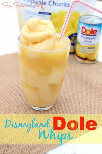 SMALLER FAMILY- DISNEYLAND DOLE WHIPS D E S S E R T Serves: 3-4 Prep Time: 2 Hours 10 Minutes Cook Time: 1 (16 ounce) bag of frozen pineapple chunks 4 cups vanilla ice cream 1 teaspoon lime juice 1