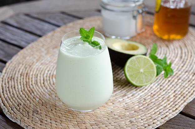 PALEO KEY LIME PIE SMOOTHIE 1 cup coconut milk 1 cup ice ½ avocado zest and juice of 2 limes local raw honey, or sweetener of choice,