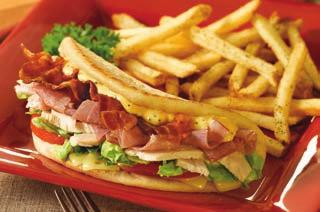 Perfect PITAS Served with your choice of seasoned French fries, fresh fruit or creamy coleslaw.