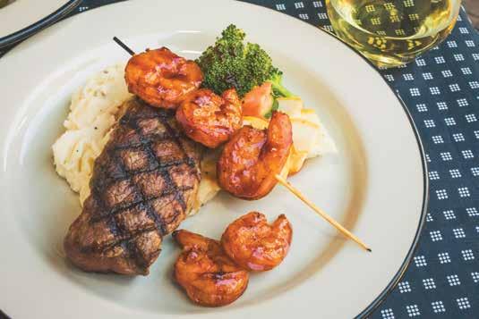 of grilled shrimp. Served with choice of two sides 24.
