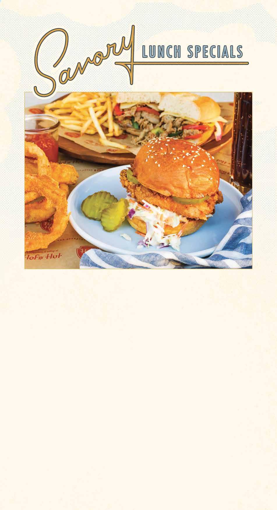 Only available for a limited time APPETIZERS Fried Chicken Sandwich House-breaded and fried chicken breast, pickles, cole slaw and spicy mayonnaise on a sesame brioche bun.