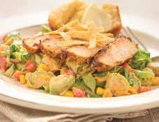 Southwest BBQ Chicken Salad 1½ pounds boneless skinless chicken breasts 3 tablespoons olive oil 1 tablespoon + 1 teaspoon Green Tea Peppercorn Seasoning, divided ½ cup Smoky Bacon BBQ Sauce, divided