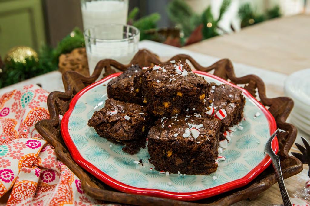 Winter Wonderland Brownies Ingredients: 4 large Eggs 1 ¼ cups Dutch-process cocoa 1 teaspoon Salt 1 teaspoon Baking Powder 1 tablespoon Vanilla Extract 1 cup Unsalted Butter 2 cups Sugar 1 ½ cups
