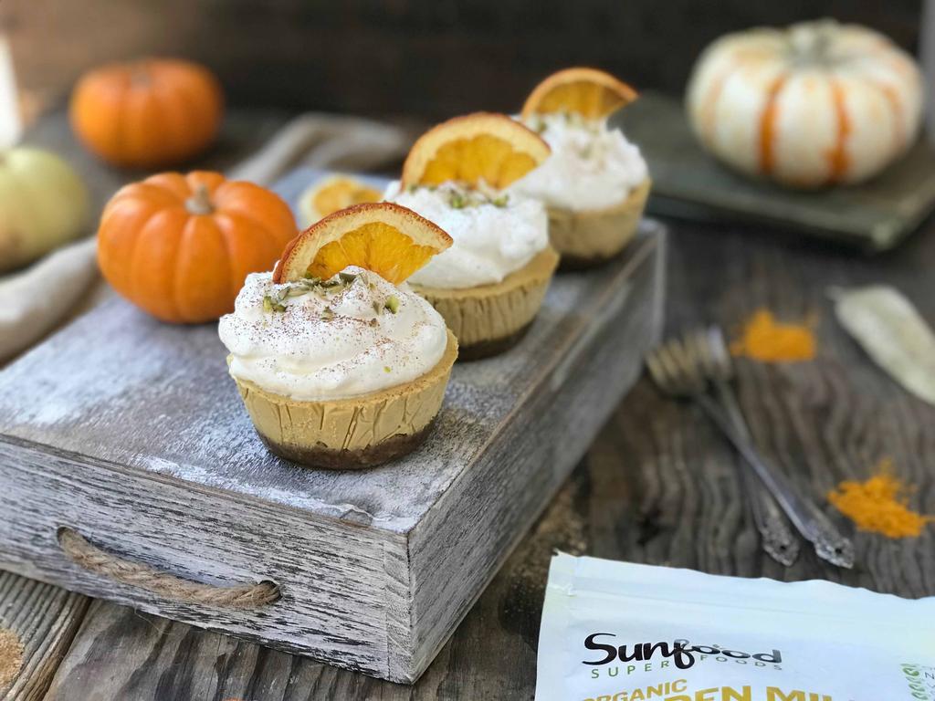 Superfood Layered Pumpkin Cheesecake Servings: 8 CRUST 1 cup medjool dates pitted 1 1/4 cups raw walnuts 1 Tbsp orange juice 1/4 cup shredded coconut 3 Tbsp almond flour 1/2 tsp ground ginger 1/4 tsp