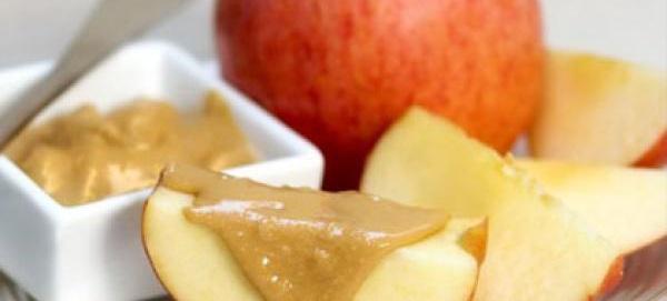 Apples with almond butter #snack 2 ingredients 2 minutes 1 Servings 1.