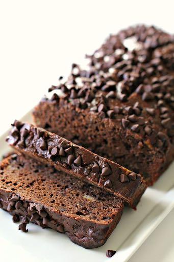 CHOCOLATE BANANA BREAD D E S S E R T Serves: 10 Prep Time: 30 Minutes Cook Time: 50 Minutes 1 1/2 cups whole wheat flour 1/2 cup unsweetened cocoa powder 1 1/2 teaspoons baking powder 1/2 teaspoon