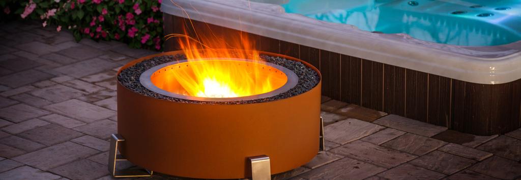 The Luxeve Fire Pit is designed to be a beautiful outdoor fire accent to create a warm and