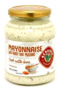 Mayonnaise with honey and mustard First selections from the World s cuisine Flavoured with honey and mustard Thick consistency Sweet and a bit spicy taste Sandwiches, hotdogs, pizzas, toasts and