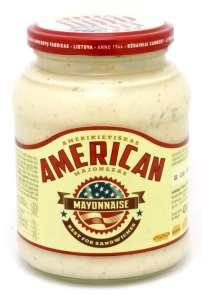 Mayonnaise American First selections from the World s cuisine Flavoured with sweet paprika, pickled cucumbers and selected spices Unique recipe Innovative product With sandwiches, hotdogs, pizzas,