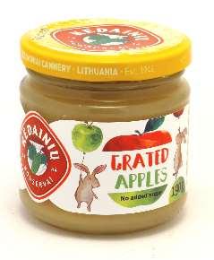 Apple puree Natural and sweet snack Consists of carefully selected grated apples No added sugar!
