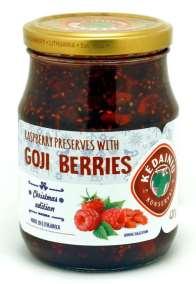 Raspberry preserves with GOJI berries A sweet miracle! No preservatives!