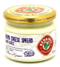 Hard cheese spread A tasty surprise for your family and guests Fvaloured with hard cheese and garlic Innovative recipe!