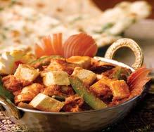 50 Paneer Bemisal 103. Paneer Jodhpuri (GF) Cottage cheese cut into finger strips, stir-fried with chillis and spices and served traditionally 104.