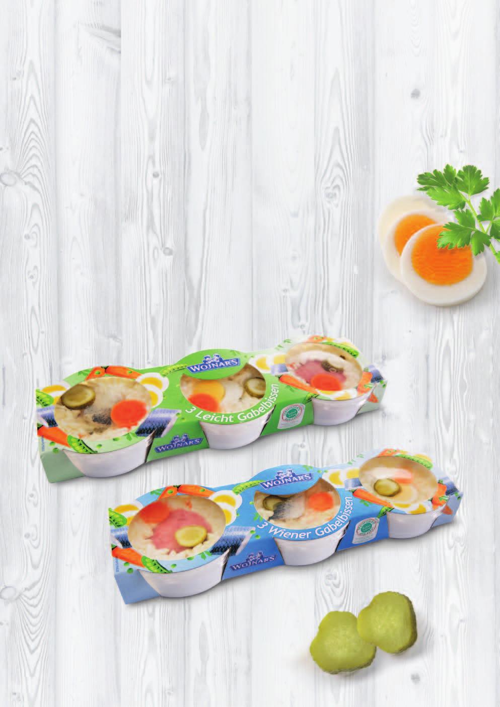 Gabelbissen Snack Pots An Austrian classic for that quick treat on the go. Unique worldwide, the tried and tested varieties of this speciality are also available in a handy 3-pack.