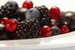 currants, black currants, blackberries Fruit mix fruit salad