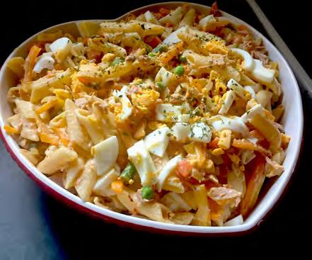 TUNA PASTA SALAD READY IN APPROX. 30 MINS EACH SERVE GIVES: 1 1½ 2 METHOD Place the eggs in a pot and cover with water.