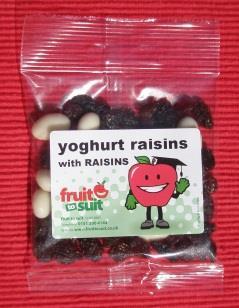 Yoghurt Raisins & Raisins Various origins Raisins (51%), yoghurt raisins (sugar, raisins (38%),