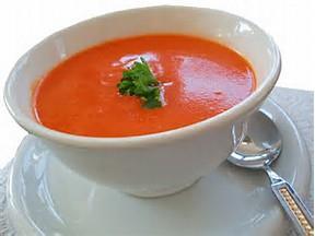 Spicy Tomato Soup 1 onion 1 carrot 1 potato 1 can chopped tomatoes (400g) 500ml water 1 stock cube ½ x 5ml spoon dried chilli flakes or mixed herbs.