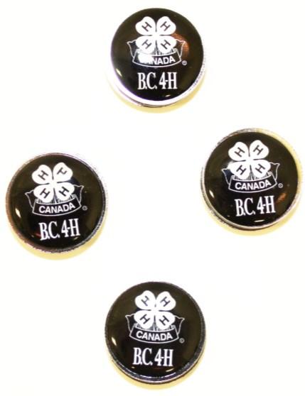 with green B.C. 4-H logo & website PC54 - Magnetic Buttons $1.