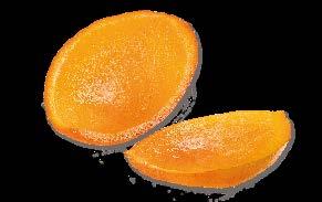 REF: 10-7006 - 1 kg REF: 10-950 - 5 kg CANDIED ORANGE SLICES Candied orange slices of 71ºBrix.