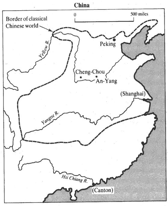 This was the second area to develop agriculture. China 22 China Originally farming was established in the semi-arid loess plains of the north.
