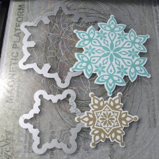 Festive Flurry Snowflake Use snowflake framelit to cut
