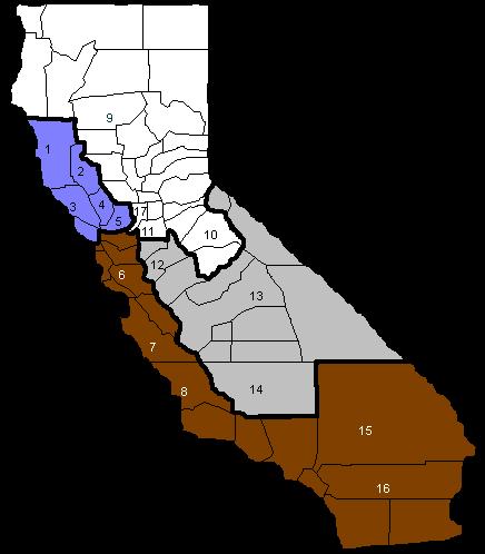 California Crush Districts and Regions North