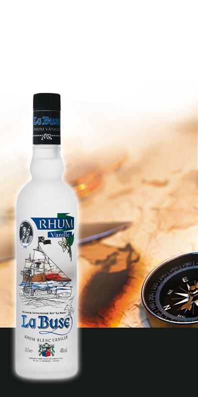 A portrait of the notorious pirate, La Buse, a vanilla flower and the coat of arms of Reunion Island also appear on the bottle. Alcohol content: 40% vol.