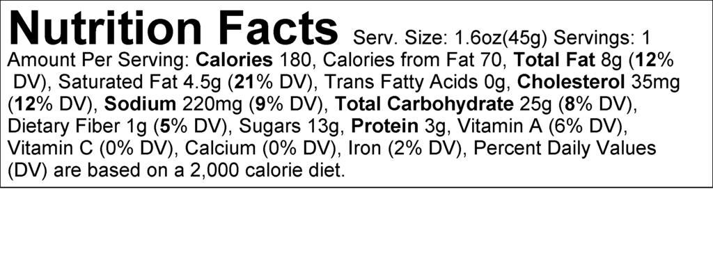 Ingredients and Nutrition Information Winter/Spring 2018 Cocoa SugarCookie Net Wt 1.