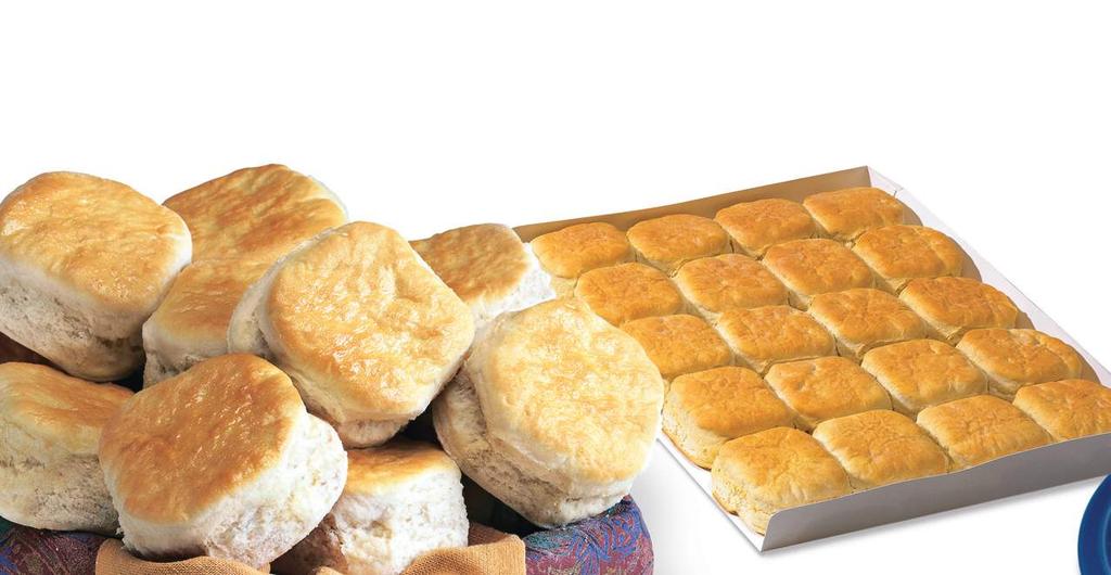 Frozen Fully-Baked Buttermilk Biscuits Oven-Fresh Biscuits in 10 to 12 minutes, or 15 seconds in microwave. All Bridgford Biscuits come to you frozen, packed on bakeable trays for easy panning.