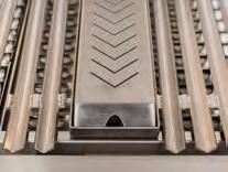Stainless Steel Channel Grates & Smoker Box Solid Stainless Steel channeled grates encourage oil drainage