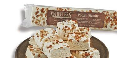 95 OLD-FASHIONED PECAN LOGS Made with only the finest ingredients, these Pecan Logs are divinity nougat dipped in caramel and rolled