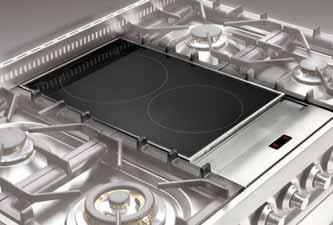 Hob features: Fry-top Thick stainless steel plate (8 mm) for a uniform temperature on the entire surface in order to