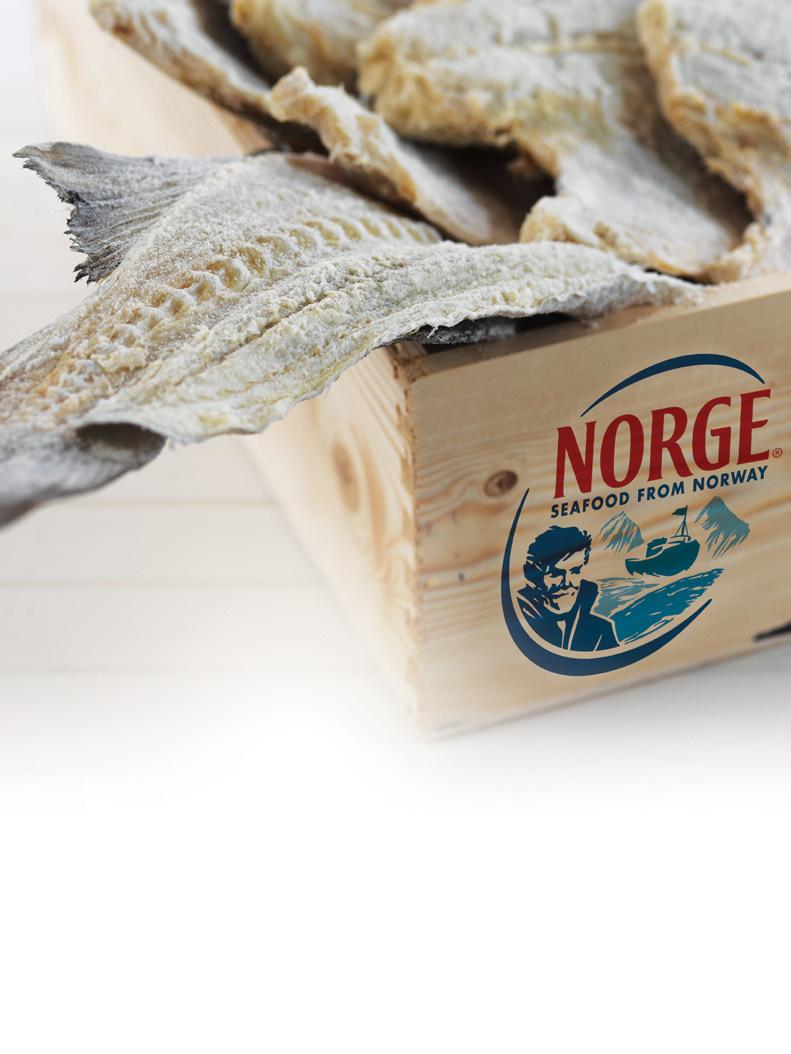 Look for the NORGE logo Norwegian seafood can be identified by the NORGE logo.
