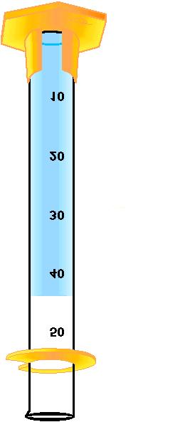 Graduated Cylinder ml 15 Measure the volume of liquid in the graduated cylinder above in milliliters and place your best estimate