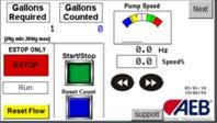 point Emergency stop function Readout for Gallons pumped