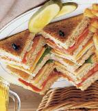 50 Extra TRIPLE DECKER CLUB SANDWICHES Served, Cole Slaw & Pickle Substitution of Waffle Fries or Onion Rings $1.00 Cheese & Gravy to French Fries add $2.50 *SLICED BREAST of TURKEY................................ 10.