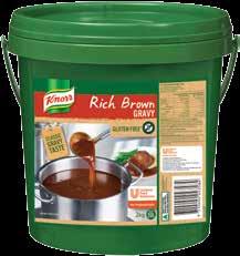 Professional Rich Brown Gravy 7kg 70L 5g makes 50ml 400 Knorr Gluten Free Rich Brown Gravy.