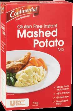 Knorr Instant Sweet Potato Mash Mix 4kg 2 x 2kg 22kg 8 months 00g 220 Continental Instant Mashed Potato Mix 7kg 42kg 8