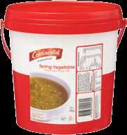 3L 49 Continental Tomato Soup Mix.8kg 2.9L 8 months 32 Continental Cream of Pumpkin Soup Mix.7kg 7L 8 months 02 Continental Beef & Vegetable Soup Mix.