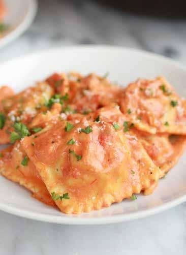 Desserts VEGETARIAN ENTREES {Select one (1) vegetarian entree} THREE CHEESE RAVIOLI in a rich zesty tomato sauce baked with mozzarella EGGPLANT PARMESAN seasoned breaded eggplant pan seared and baked