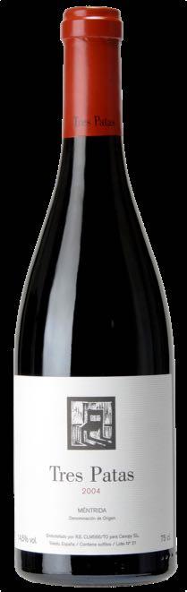 91 Parker TRES PATAS 100% Mountain Garnacha 12 months in oak 100% high mountain garnacha from 85-year-old vines, and it sees 12 months in new and used French oak.