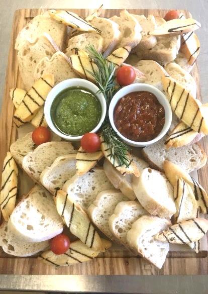PLATTERS La Fromagerie Selection of New Zealand cheese, fruit chutney, dried fruits, grapes, celery sticks, cheese biscuits Small $60.