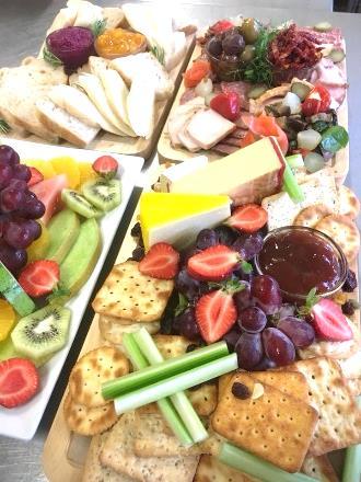 00 serves 15-18 guests The Deli Counter Marinated olives, pickles, marinated char veggies, selection of deli cuts, sourdough bread, relishes and