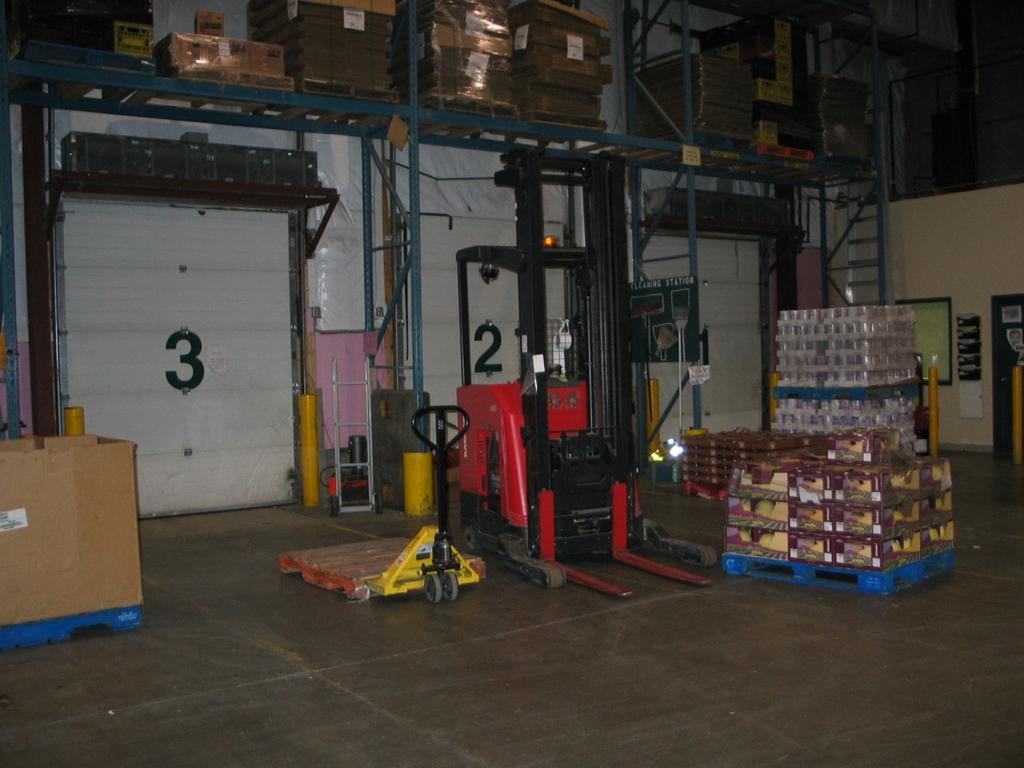 The receiving bay doors; direct donation from the