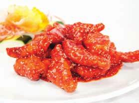 95 Fine chunks of bean curds dipped in lotus flour, fried & cooked in an exquisite sesame seed sauce. H4., Tangerine Chicken (Hunan) 13.